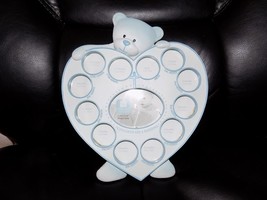GC Giftcraft Children&#39;s Are Blessing Blue Bear Picture Frame Thru the First Year - $29.93