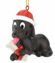Pet Puppy's First Christmas Bone Present Dog Ornaments Black Lab - $15.95