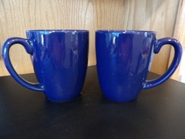 2# Corelle Coordinates Stoneware Navey Blue 10oz Coffee Cup Excellent - £6.59 GBP
