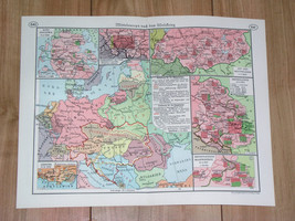 1938 Map Of Plebiscites 1920-1921 East Prussia Upper Silesia Poland Germany - £30.38 GBP