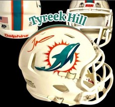 TYREEK HILL &quot;CHEETAH&quot; AUTOGRAPHED SIGNED MIAMI DOLPHINS MINI HELMET wAP/COA - $162.75 CAD