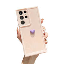 Anymob Samsung Pink With Violet Cute 3D Love Heart Case Shockproof Soft Silicone - £19.16 GBP