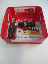 Coca-Cola Tin Napkin Holder Red With Bottle Weight Retro Delicious Refreshing - £7.56 GBP