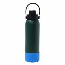 Aquatix Double Wall Insulated 32 Ounce Fern Green Bottle with Silicon Shock Scra - £22.22 GBP