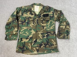 Vintage US Military Woodland Camo Hot Weather Combat Coat Top Small-Shor... - $39.59