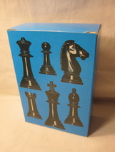 1974 Whitman Chess &amp; Checkers Set Game Piece: Black Chess Piece Box - $3.00