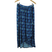 Pretty Catherines Blue Black White Stretchy Wrap Maxi Skirt Plus Sz 14/16W - £12.61 GBP