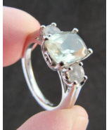 Estate Sale! STERLING SILVER vintage CUBIC ZIRCONIA ring 925 6.75 womens... - £23.21 GBP