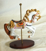 Treasury Carousel Art Circus Carnival Golden Mane Horse W. Manns Franklin Mint - £47.36 GBP