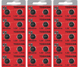 Toshiba LR44 AG13 Alkaline 1.5 Volt Batteries (30 Batteries) - £17.78 GBP