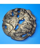 Vintage Godinger Brass Angel Trivet - Functional &amp; Wall Hanging Cherub C... - $15.38