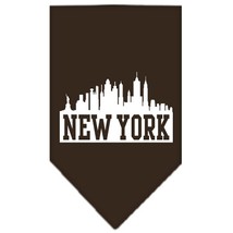 New York Skyline Screen Print Bandana Cocoa Small - £9.15 GBP