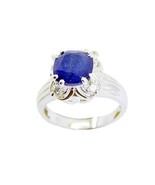 Jaipur 925 Sterling Silver fair Genuine Blue Ring, Indian Shappire Blue ... - £17.04 GBP