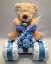 4 Wheeler Diaper Cake in many  colors - great gift for Baby Shower - £58.99 GBP