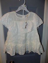 Jessica Simpson 2 PC Sea Salt Outfit Eyelet Shirt W/Bottoms Size 4 Girl&#39;s NEW - £23.36 GBP