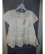 Jessica Simpson 2 PC Sea Salt Outfit Eyelet Shirt W/Bottoms Size 4 Girl&#39;... - €30,73 EUR
