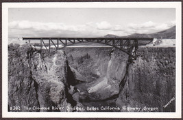 Dalles California Hwy. OR RPPC Crooked River Bridges - Sawyer&#39;s # X382 - £9.59 GBP