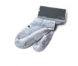 Jordan Mens Printed Bootie Design Ankle Socks Color Sky Blue Grey White Color S - £28.32 GBP