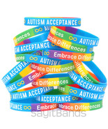 20 of XL Adult Size Infinity Sign Autism Acceptance Silicone Wristband B... - $30.76 CAD
