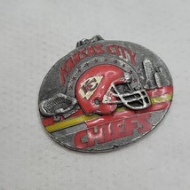 Vintage 1997 Siskiyou Pewter Kansas City Chiefs Keychain Good Luck Piece Damaged - £14.74 GBP