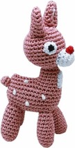 Knit Knacks Rudy the Reindeer Organic Cotton Small Dog Toy (Cleaning Teeth) - £10.27 GBP