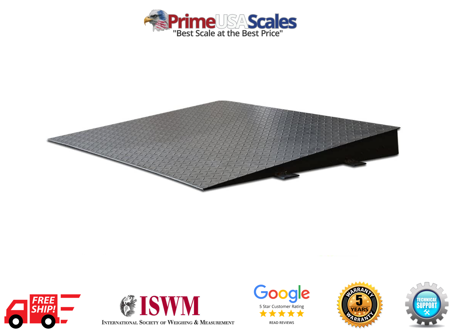 Steel Ramp 48&quot;x40&quot; w/ Bolt-down Holes PS-750 Fits Most 4&#39;x4&#39; Scales 8,50... - $497.00