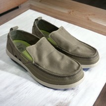 Crocs Shoes Mens 9 Walu Flats Slip On Loafers 11270 Beige Fabric Casual ... - $36.87