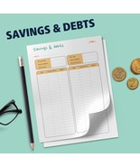Savings &amp; Debts Tracker Log Sheet: Take Charge of Your Savings and Debts - $37.22 MXN