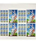 BUGS BUNNY  Looney Toons 4 Postage Sheets of 10 Self Adhesive 40 Stamps ... - £17.10 GBP
