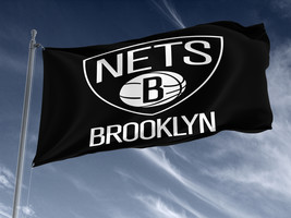 Flag 3x5 outdoor, Brooklyn Nets, Size - 3x5Ft / 90x150cm, Garden flags - £23.76 GBP