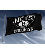 Flag 3x5 outdoor, Brooklyn Nets, Size - 3x5Ft / 90x150cm, Garden flags - £23.54 GBP