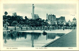 Vtg Postcard 1920s Rio De Janeiro Brazil The Praca Paris UNP - £12.53 GBP