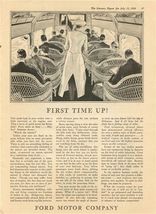 Ford Tri Motor Airplane First Time Up Magazine Ad 1928 - $17.82
