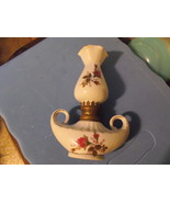 Alladin Style Rose Bud Design Porcelain Oil/Kerosene Lamp-vintage - $54.88 CAD