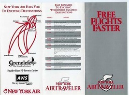New York Air Traveler Free Flights Faster Application &amp; Route Map 1980&#39;s - £14.07 GBP