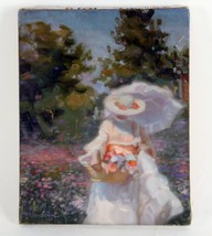 Recogiendo Flores Por Verdugo Pintura Al Óleo En Lienzo 12&quot; X 9&quot; Sin Marco - £2,163.62 GBP