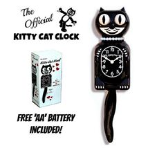 MISS KITTY CAT CLOCK (3/4 Size) 12.75" Retro Black Kit-Cat Klock Free Ba... - $59.99