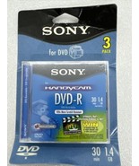 NEW Sony HandyCam 3-Pack DVD-R Disc 30 Min 1.4 GB Camcorder AccuCore 8cm... - £18.22 GBP