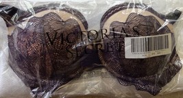 Victoria Secret Very Sexy Push Up Bra Lace New In Plastic 36D Deep Purple LOOK - £14.13 GBP