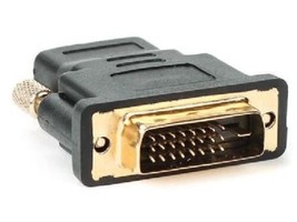 DVI (24+1) Male to HDMI Female Adapter - Black - £5.19 GBP