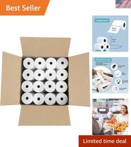 32 Rolls Thermal Receipt Paper Rolls 3-1/8 x 230ft Thermal Paper Rolls - $115.17