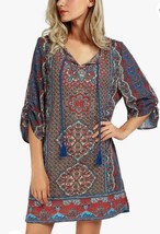 The Urban Coco Store Bohemian Neck Tie Shift Dress Size Small Lot 7576 NWTs  - £15.80 GBP