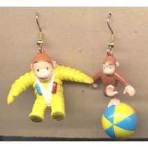 Big Funky Monkey Curious George Earrings Cartoon Ape Chimp Novelty Charm Jewelry - £7.21 GBP
