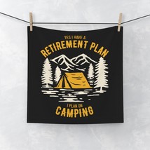 Funny Camping Retirement Plan Face Towel | Soft Bathroom Towel | One Size - £12.31 GBP