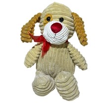 Walmart Corduroy Ribbed Tan 15” Patched Eye Puppy Dog Plush Stuffed Animal Toy - £11.13 GBP