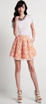 NWT Women&#39;s Romeo &amp; Juliet Couture Pleated Orange W/ White Lace Skirt Sz Large - £22.74 GBP