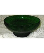  Hoosier Glass Ribbed Bowl- #4054-Emerald Green-Depression-USA - £7.81 GBP