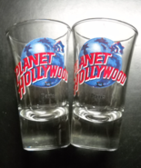 Planet Hollywood Paris Shot Glass Set of Two Flared Style with Heavy Base  - $14.99