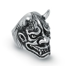Guarantee Stainless Steel Devil  Head Rings For Men Gold/Black Male Gothic Style - £9.05 GBP