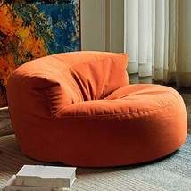 Bean Bag Chair Chenille Bean Bag Cover （No Filler）, Color : Orange, Size : 100Cm - £71.35 GBP